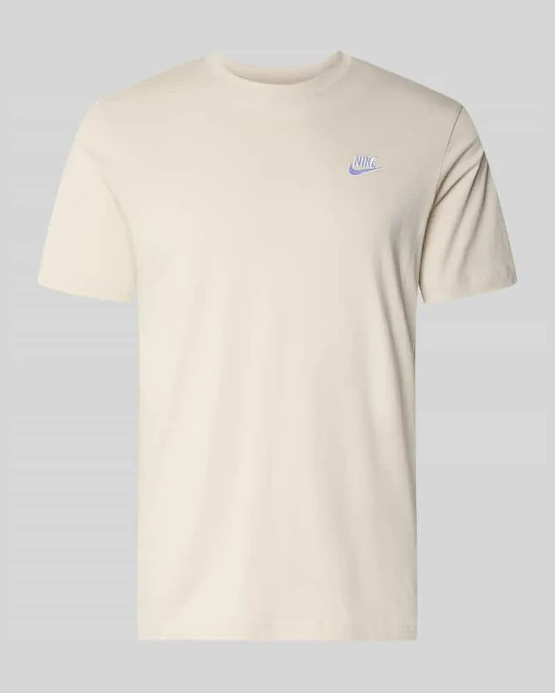Nike T-Shirt mit Label-Stitching Beige