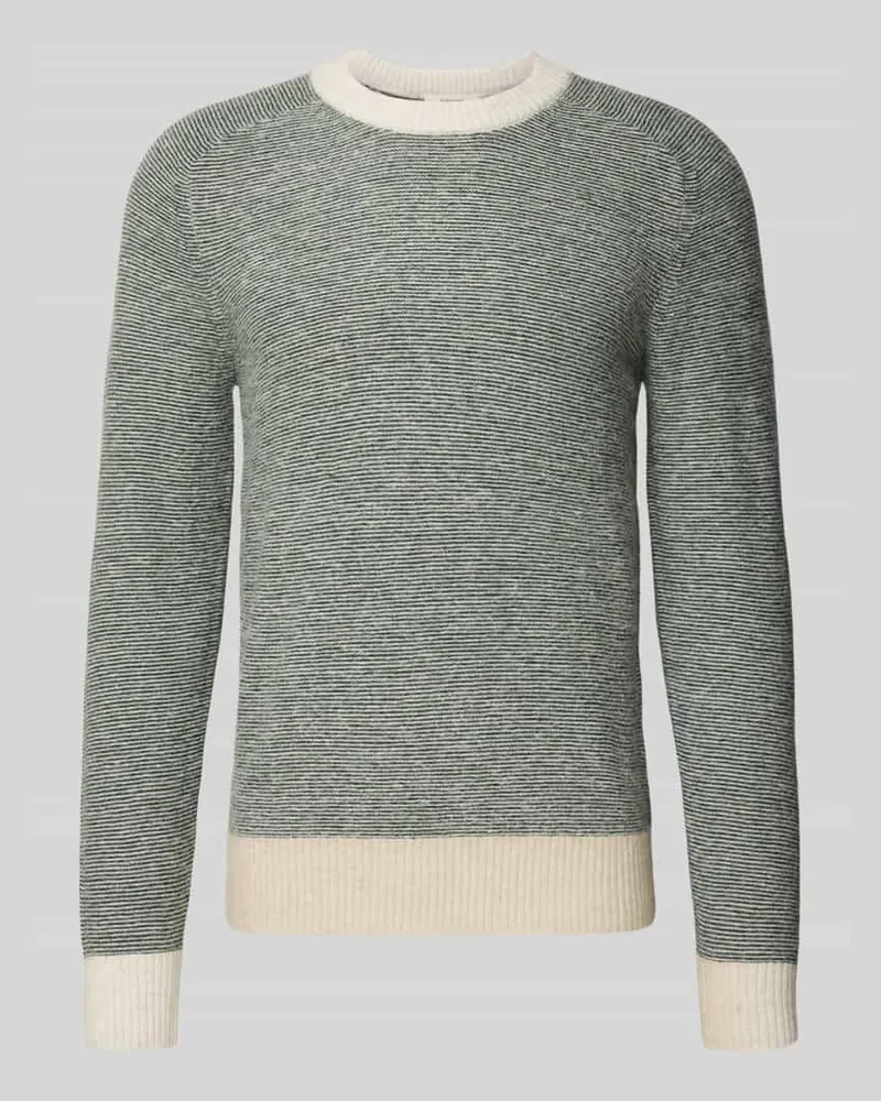 Selected Homme Regular Fit Strickpullover mit Alpaka-Woll-Mix Modell 'RAI Dunkelgruen