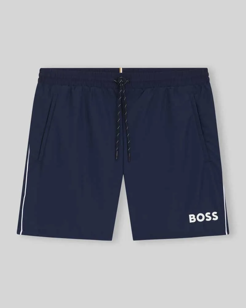 HUGO BOSS Regular Fit Badehose mit Logo-Print Modell 'STARFISH Marine