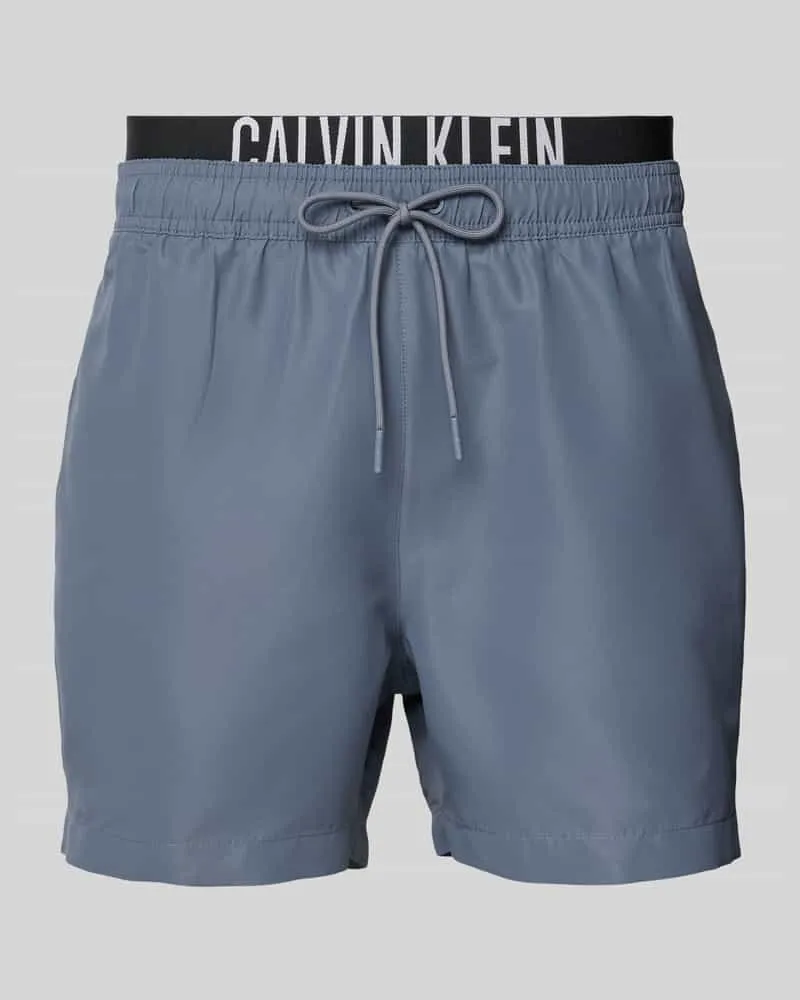 Calvin Klein Badehose mit Label-Print 
