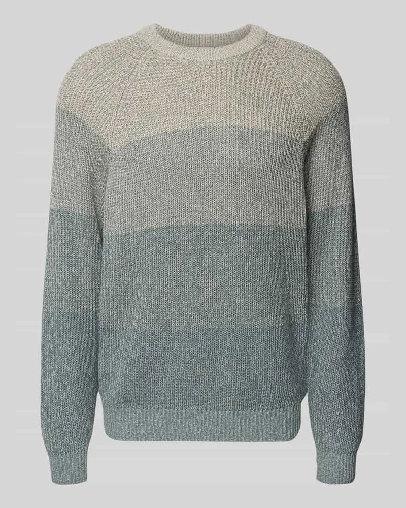 Only & Sons Relaxed Fit Strickpullover aus reiner Baumwolle Modell 'BIRK Hellblau