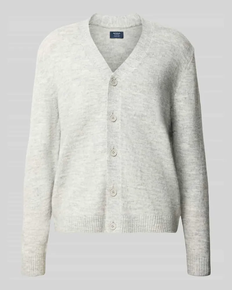 McNeal Regular Fit Cardigan mit V-Ausschnitt Modell 'SVEN Hellgrau