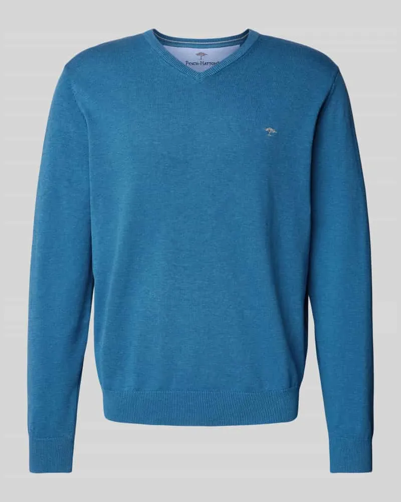 Fynch-Hatton Strickpullover mit Logo-Stitching 