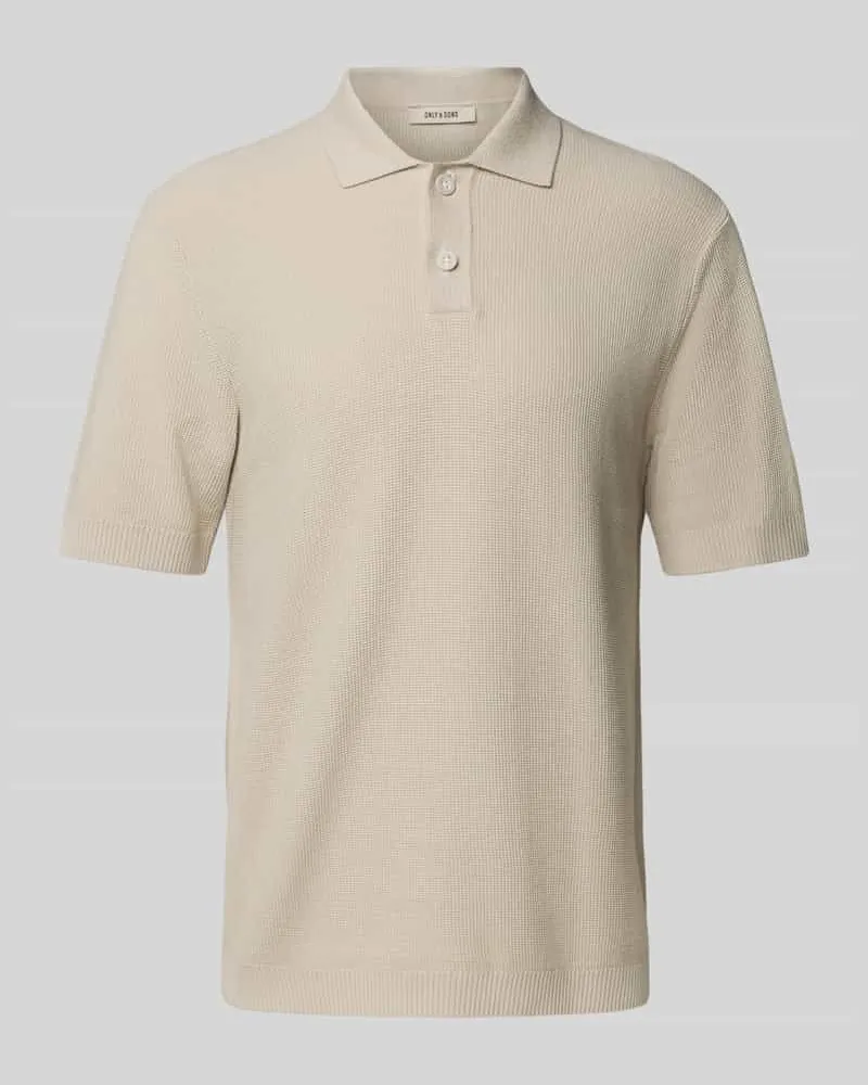 Only & Sons Regular Fit Strickpolo aus reiner Baumwolle Modell 'TONY 