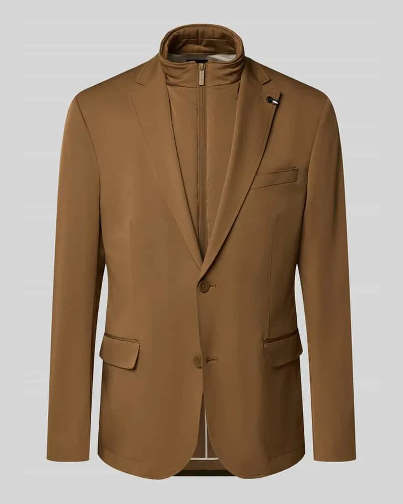 Bugatti Slim Fit 2-in-1-Sakko mit Pattentaschen Hazel