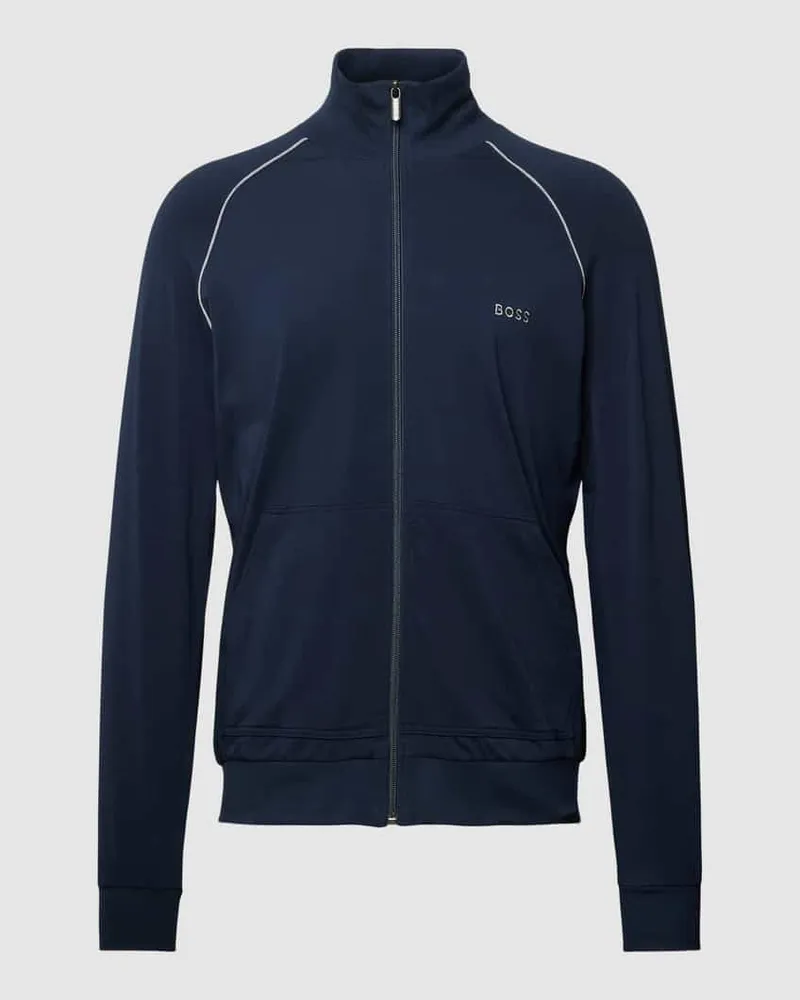 HUGO BOSS Sweatjacke mit Label-Stitching Modell 'Mix&Match 