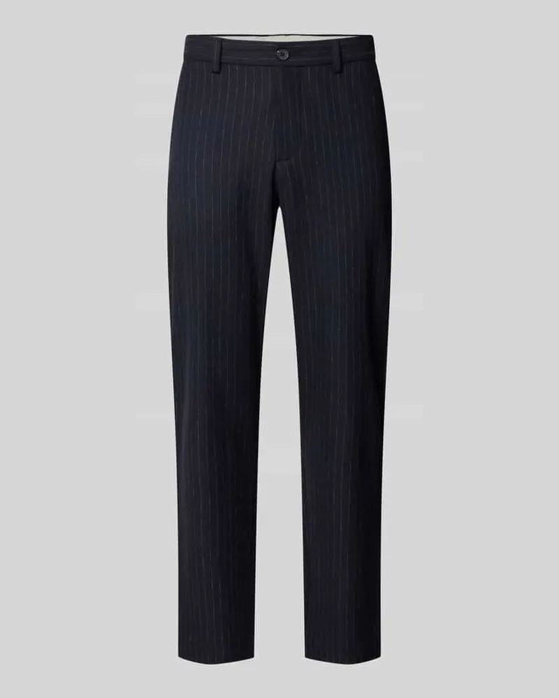 Selected Anzughose aus Wollmix Marine