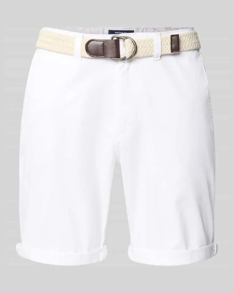 McNeal Bermudas mit Gürtel und Eingrifftaschen Weiss