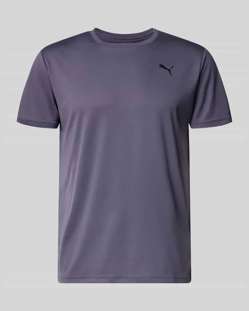 Puma Regular Fit Sport-T-Shirt mit Logo-Print Modell 'TAD Essential Dunkelgrau