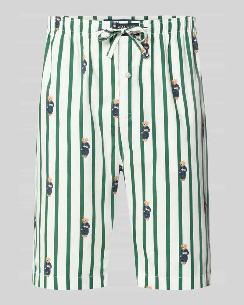 Ralph Lauren Regular Fit Pyjama-Shorts aus reiner Baumwolle Gruen