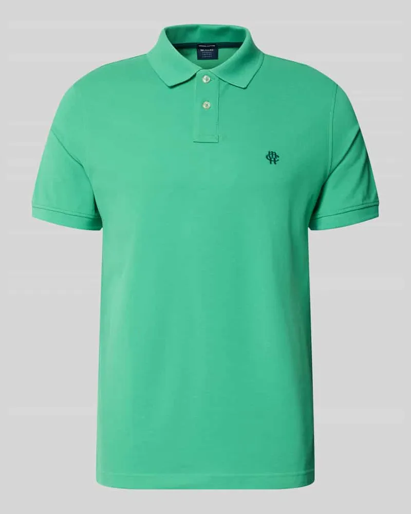 McNeal Slim Fit Poloshirt mit Label-Stitching Gruen