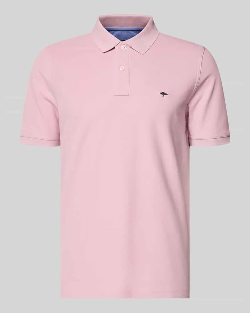 Fynch-Hatton Regular Fit Poloshirt mit Logo-Stitching Hellrosa