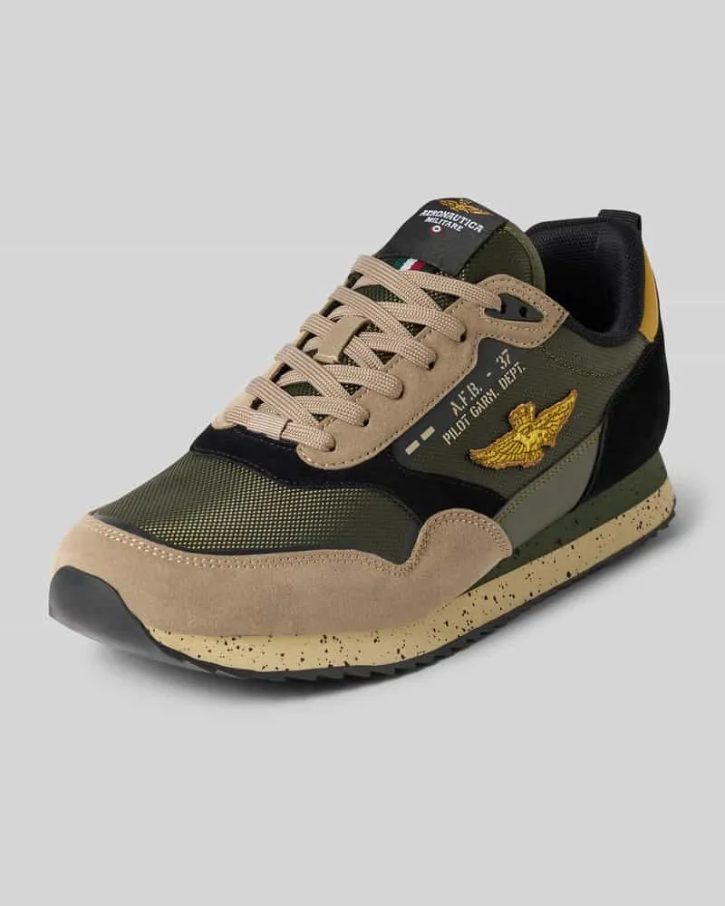 Aeronautica Militare Sneaker mit Logo-Detail Modell 'Firenze Gruen