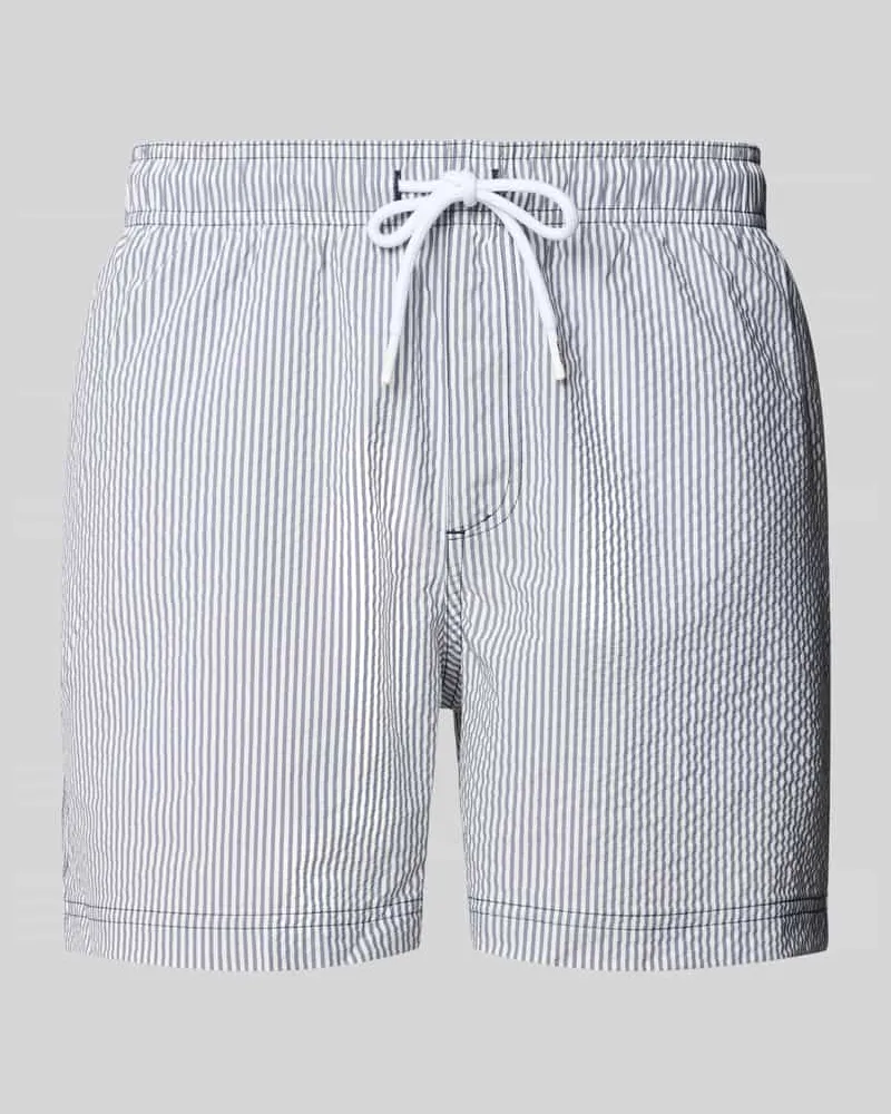Jack & Jones Badehose aus Seersucker mit elastischem Bund Modell 'MAUI OCEAN Marine