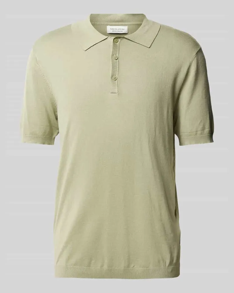 Casual Friday Slim Fit Poloshirt mit gerippten Abschlüssen Modell 'KARLO 