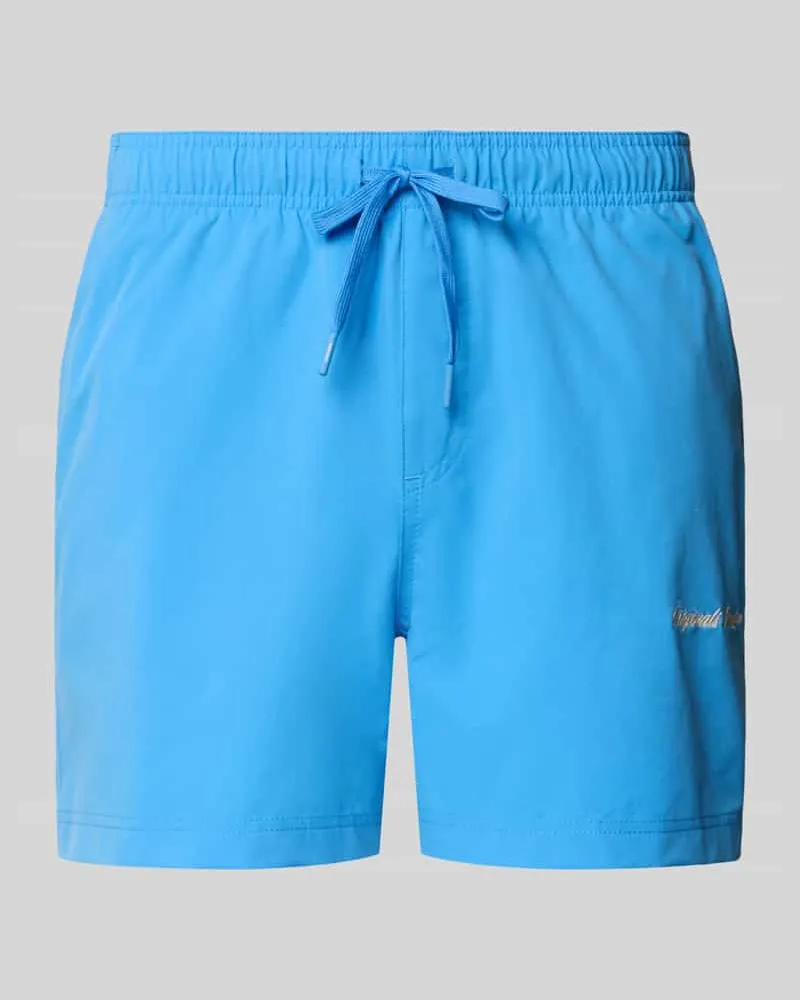 Jack & Jones Badehose mit Label-Stitching Modell 'MAUI Blau