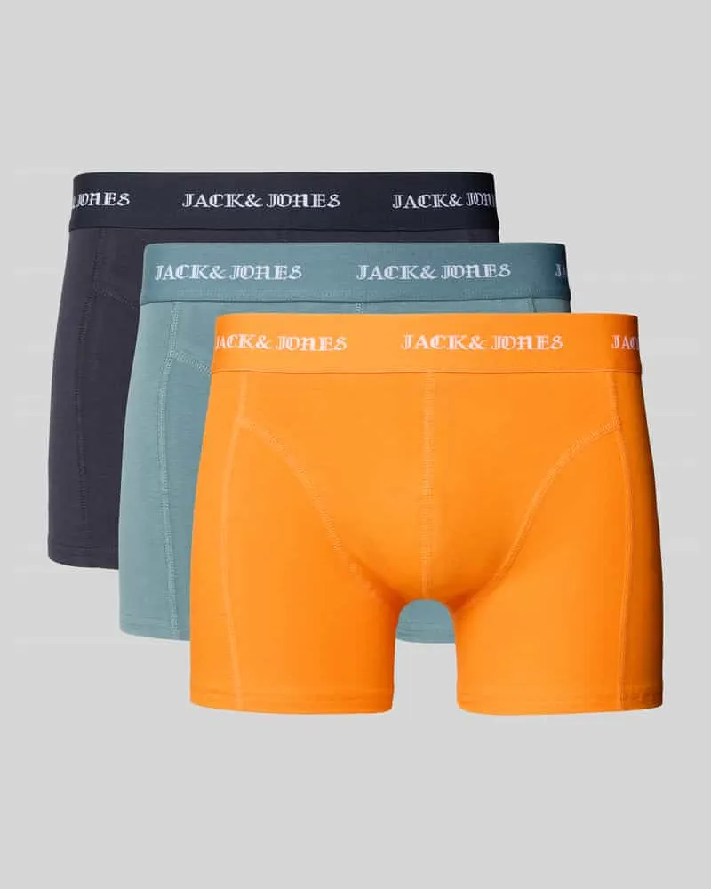 Jack & Jones Trunks Aus Baumwoll-Mix Modell 'Miles' im 3er-Pack 