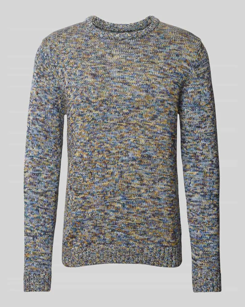 Christian Berg Strickpullover mit Rundhalsausschnitt Jeansblau