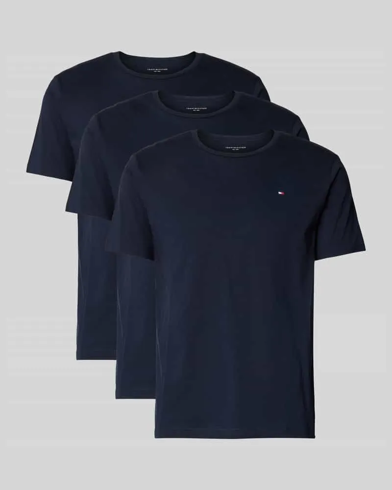 Tommy Hilfiger Regular Fit T-Shirt Set im 3er-Pack Dunkelblau