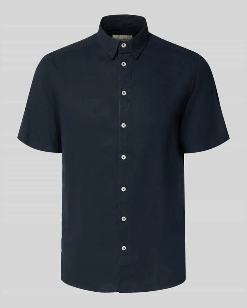 Blend Slim Fit Leinenhemd mit Viskose-Anteil Modell 'Bobby Marine