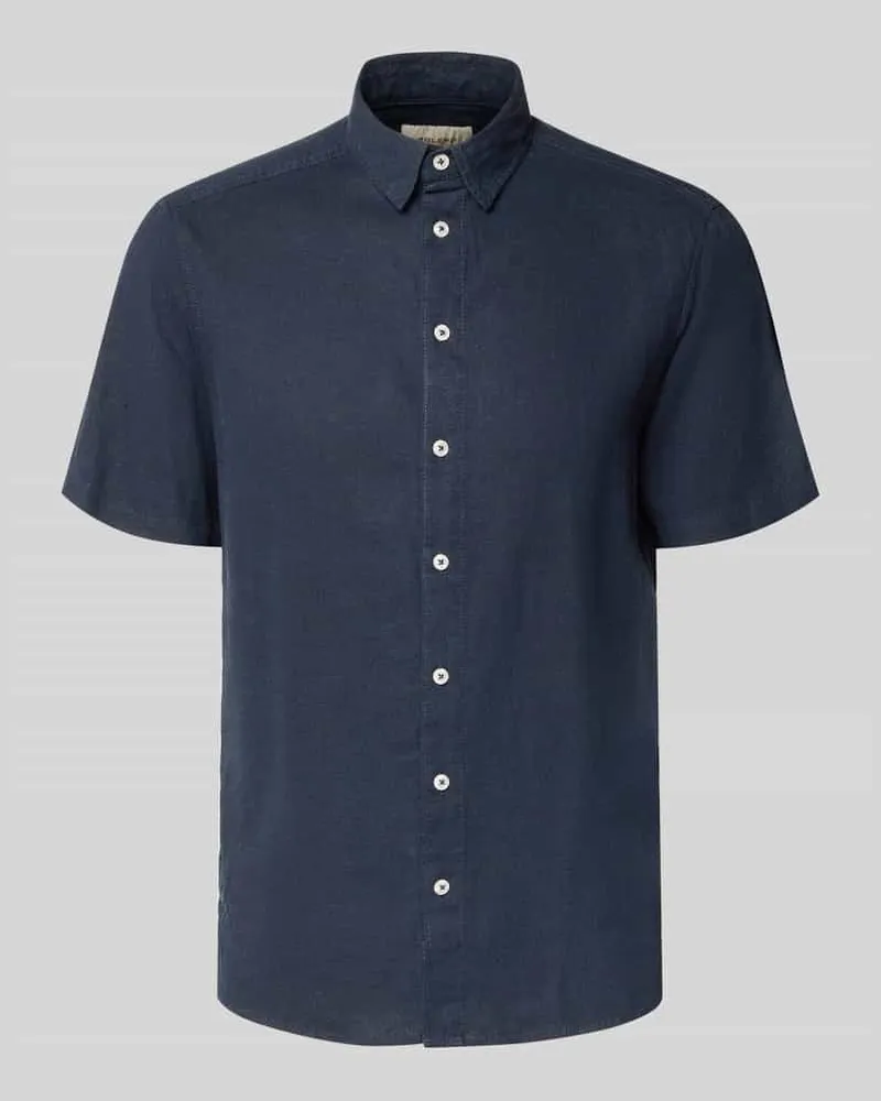 Blend Slim Fit Leinenhemd mit Viskose-Anteil Modell 'Bobby Marine