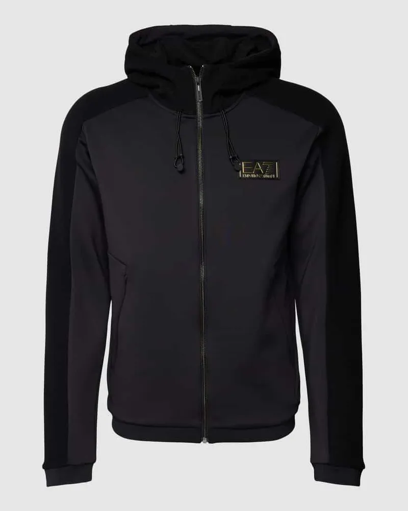 EA7 Sweatjacke mit Label-Patch 