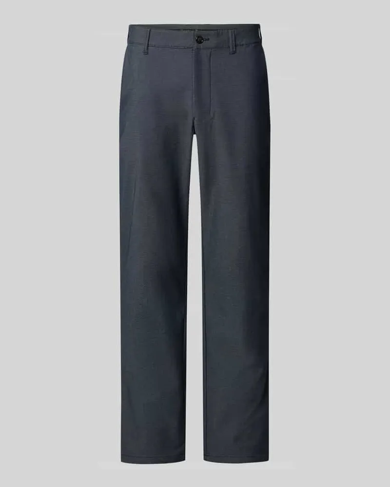 Christian Berg Straight Fit Hose aus Baumwoll-Mix Marine
