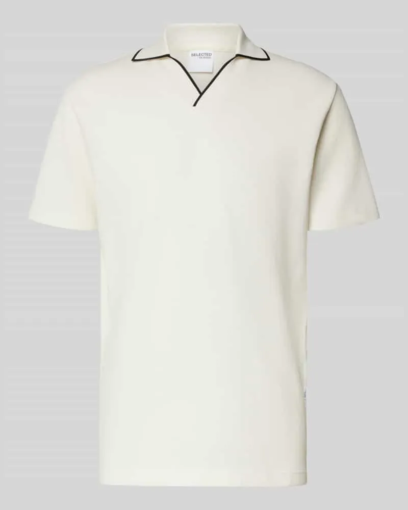 Selected Homme Slim Fit Poloshirt mit V-Ausschnitt Modell 'SANGEV 