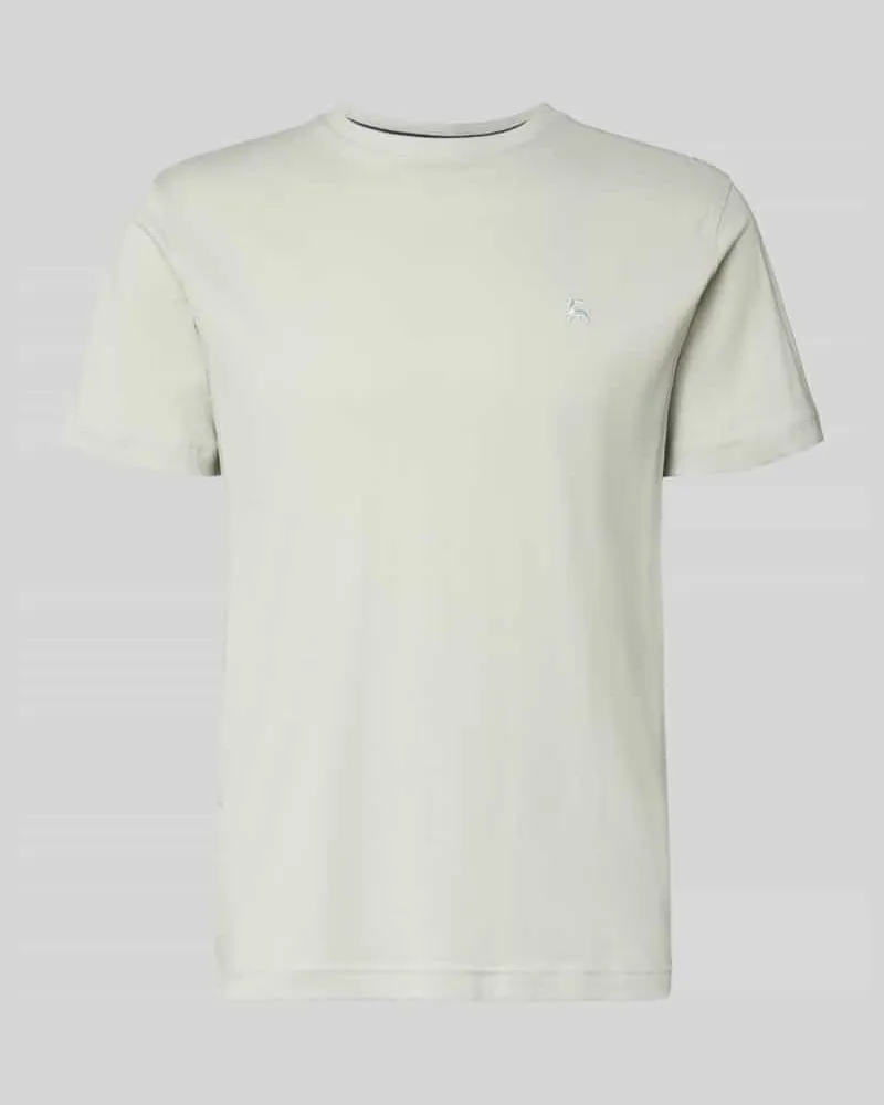 Lerros T-Shirt mit Label-Stitching Lind