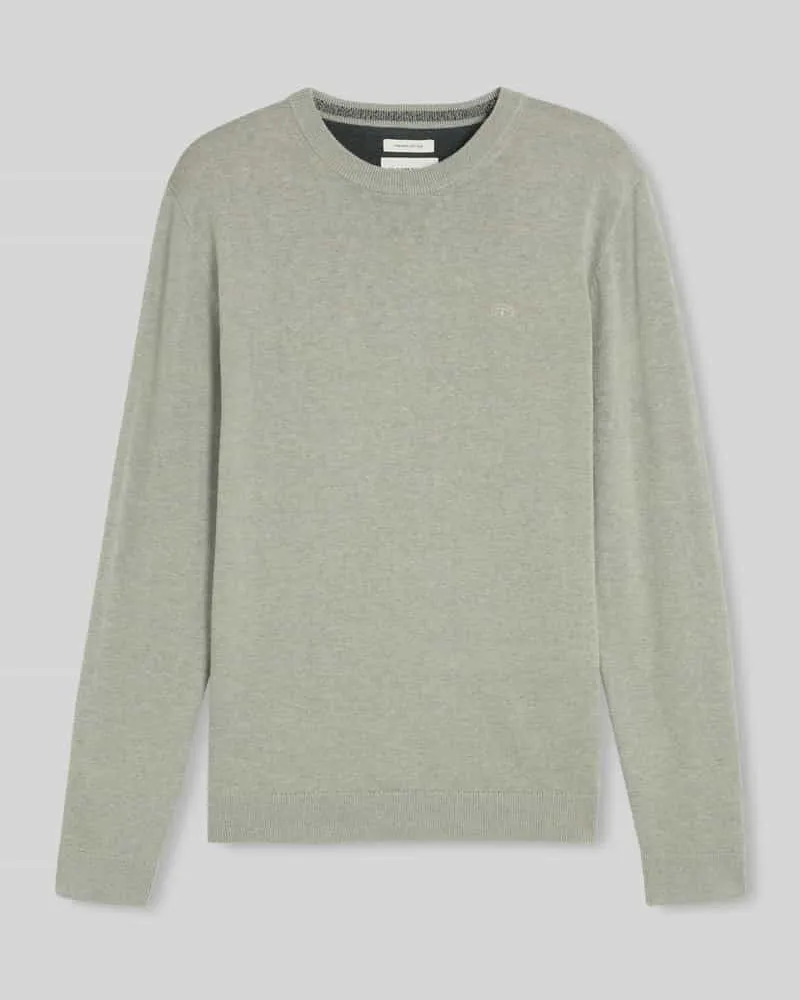 Tom Tailor Regular Fit Pullover aus reiner Baumwolle Mint