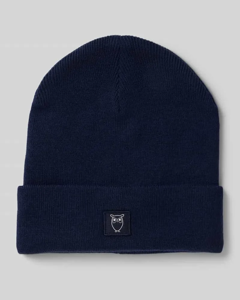 Knowledge Cotton Apparel Mütze aus reiner Wolle Modell 'Merino Marine
