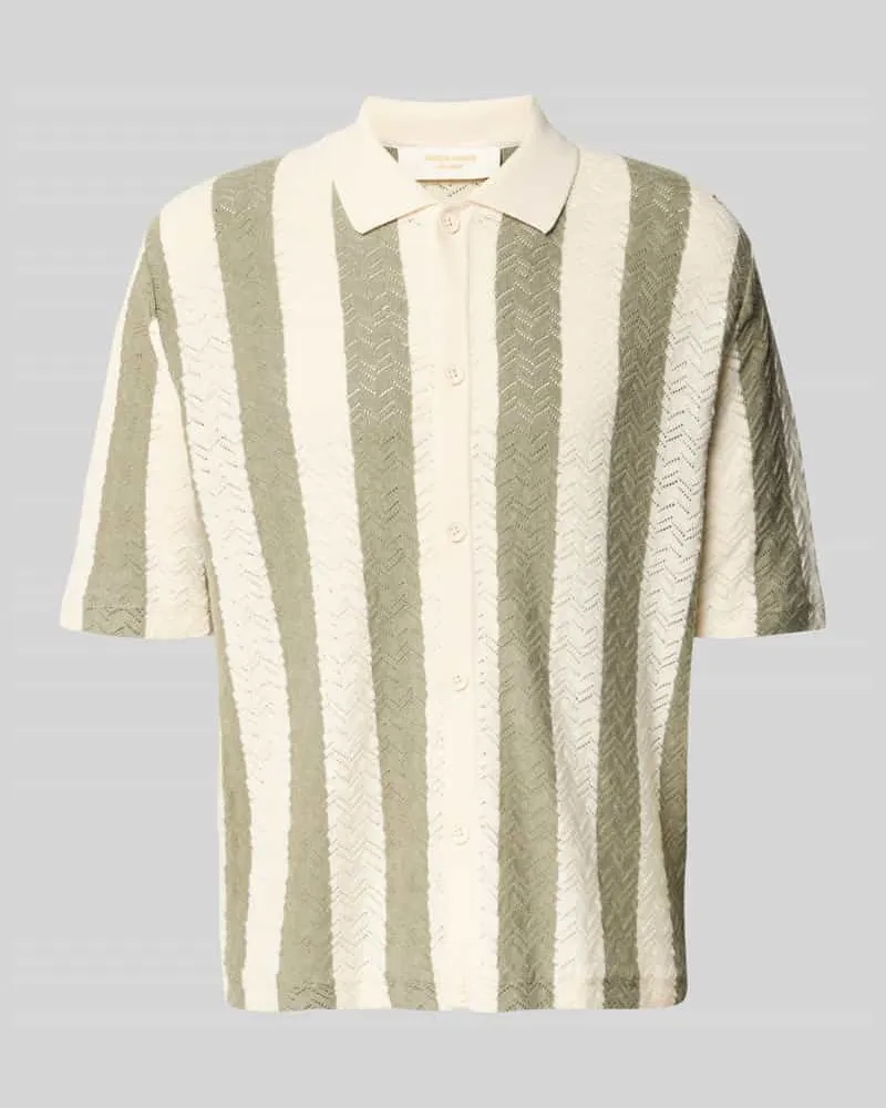 Jack & Jones Regular Fit Poloshirt mit Knopfleiste Modell 'TYLER Oliv