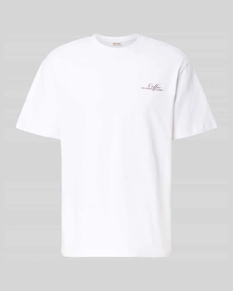 Only & Sons Regular Fit T-Shirt aus reiner Bio-Baumwolle Modell 'FRED LIFE Weiss