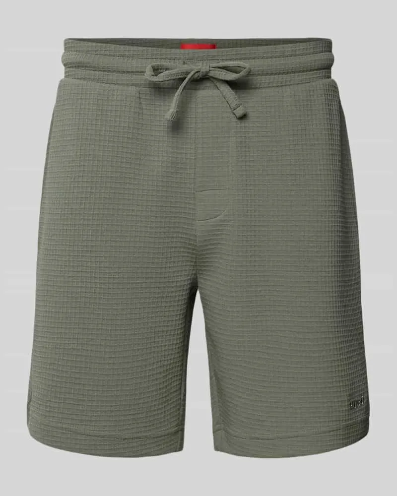 HUGO BOSS Regular Fit Sweatshorts aus Baumwoll-Mix Modell 'AUSTIN Khaki