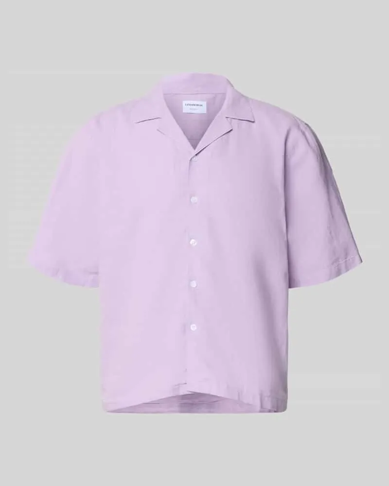 Lindbergh Cropped Freizeithemd aus Leinen-Baumwoll-Mix Lavender