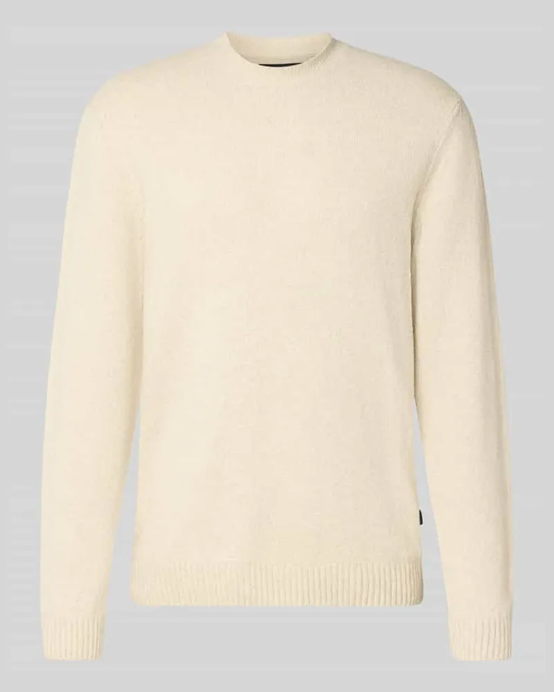 Jack & Jones Strickpullover mit Polokragen Modell 'MAVERICK Offwhite