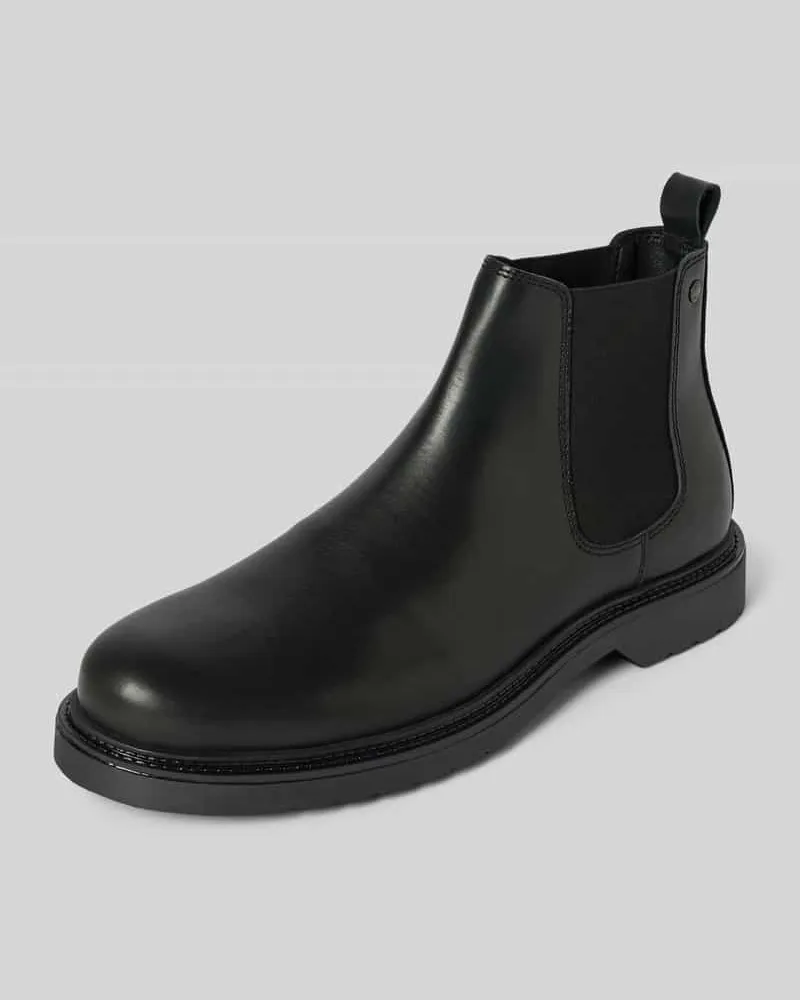 Jack & Jones Chelsea Boots aus echtem Leder Black