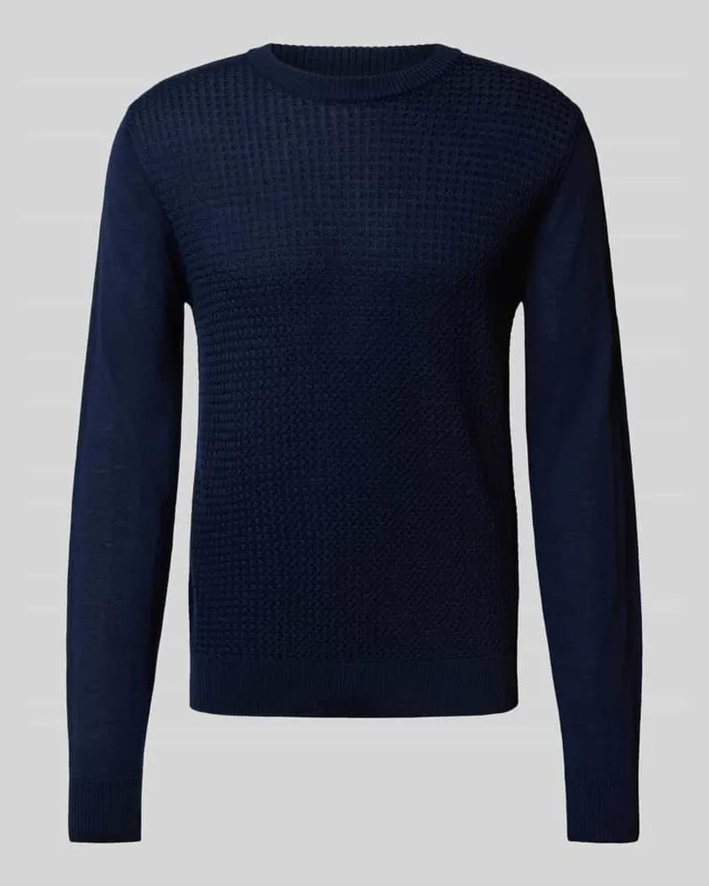 Manuel Ritz Strickpullover mit Rundhalsausschnitt 