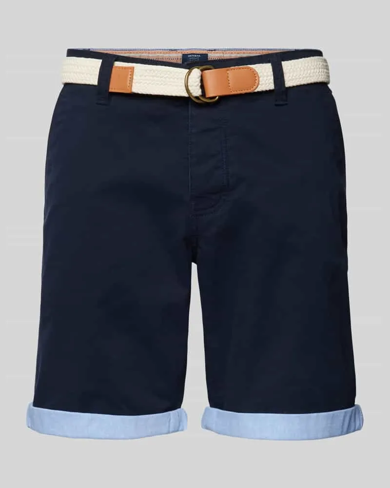 McNeal Slim Fit Bermudas mit Gürtel 