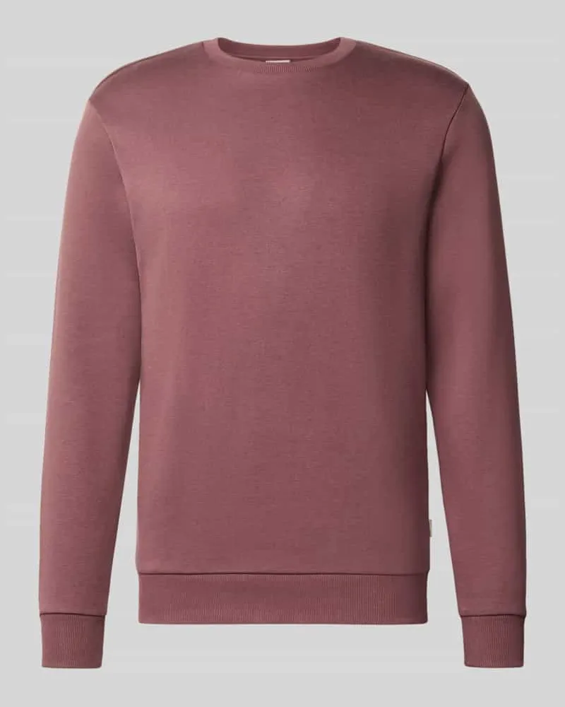 Only & Sons Regular Fit Sweatshirt aus Baumwoll-Mix Modell 'CERES Rostrot