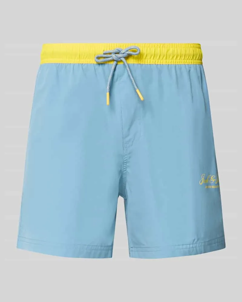 Jack & Jones Badeshorts mit Gesäßtasche Modell 'MAUI Blau