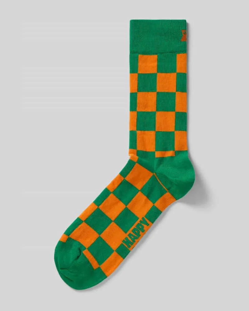 Happy Socks Socken aus Baumwoll-Mix Modell 'CHECKERBOARD Apfel