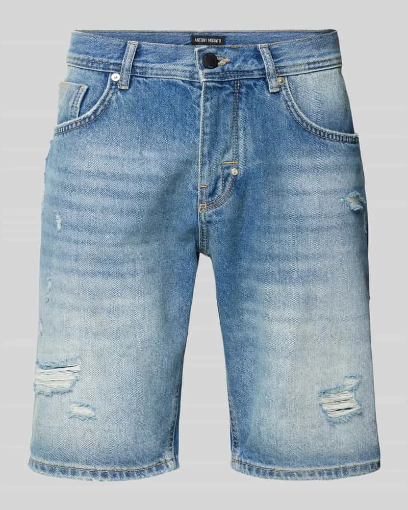 Antony Morato Slim Fit Jeansshorts im Destroyed-Look 