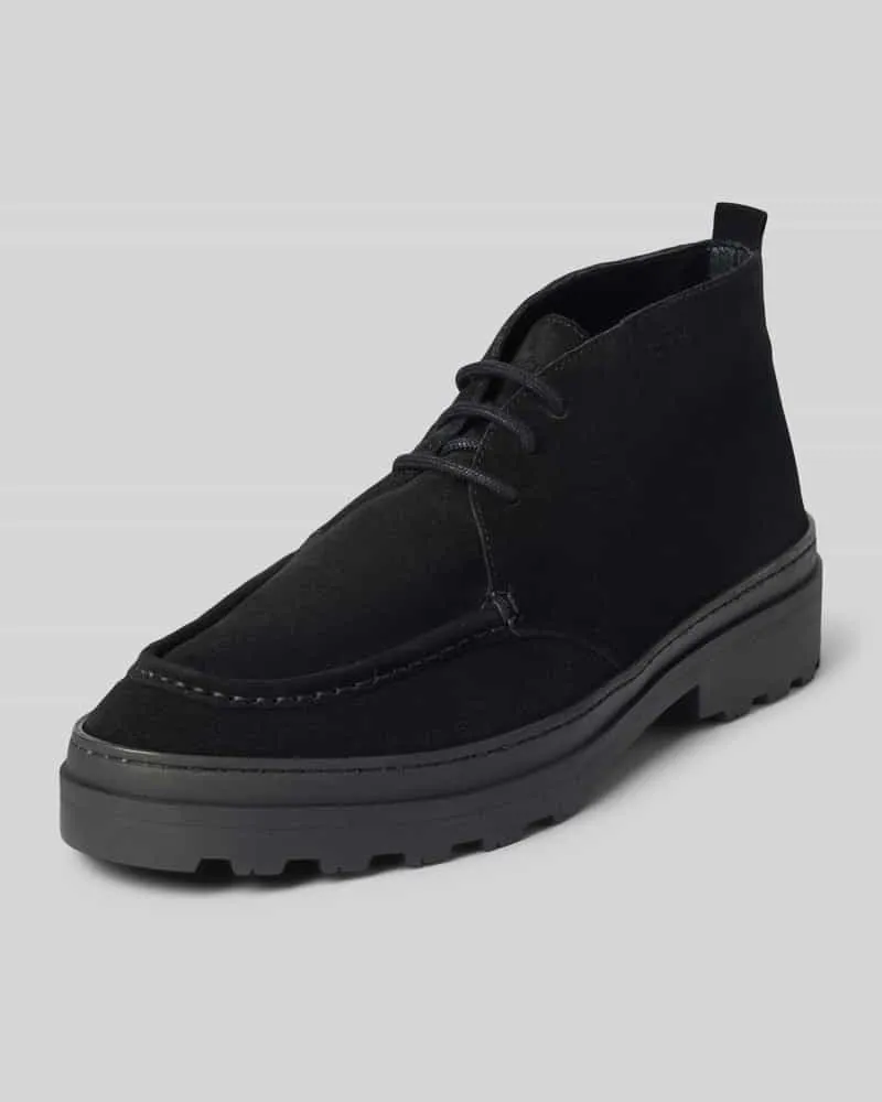 Copenhagen Schnürschuh aus Rindvelours mit Profilsohle Black