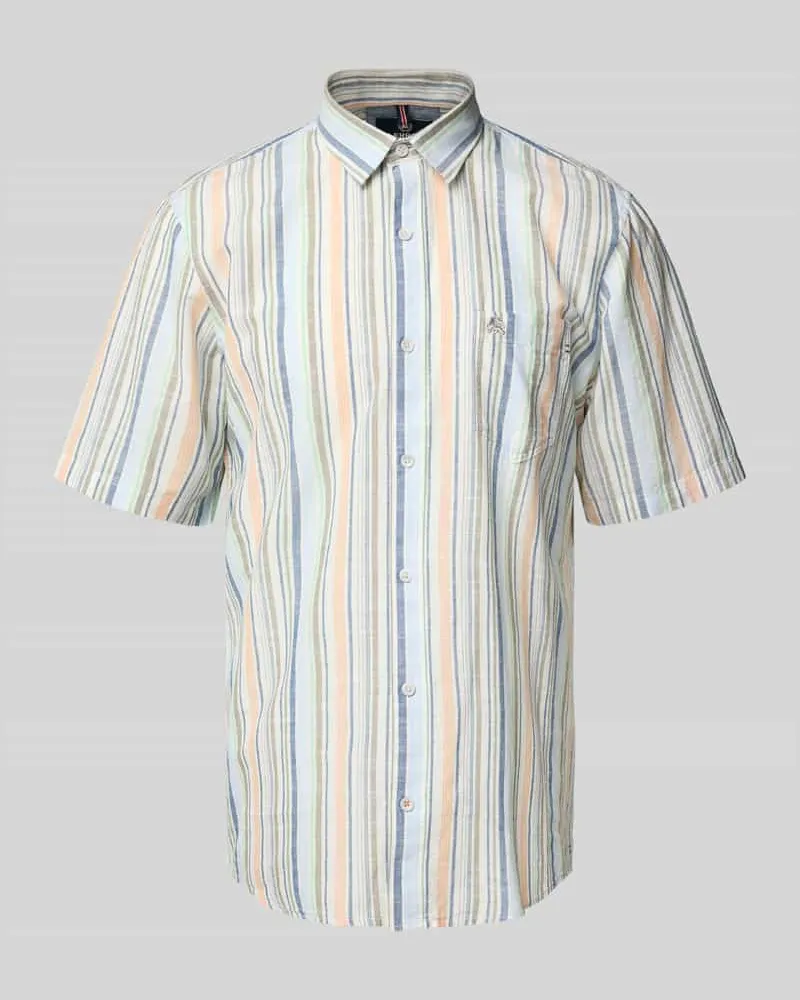 Lerros Slim Fit Freizeithemd mit Kentkragen 