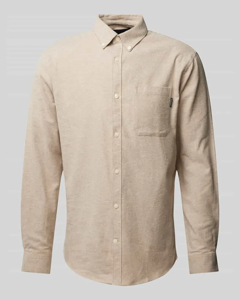 Lindbergh Freizeithemd mit Button-Down-Kragen 