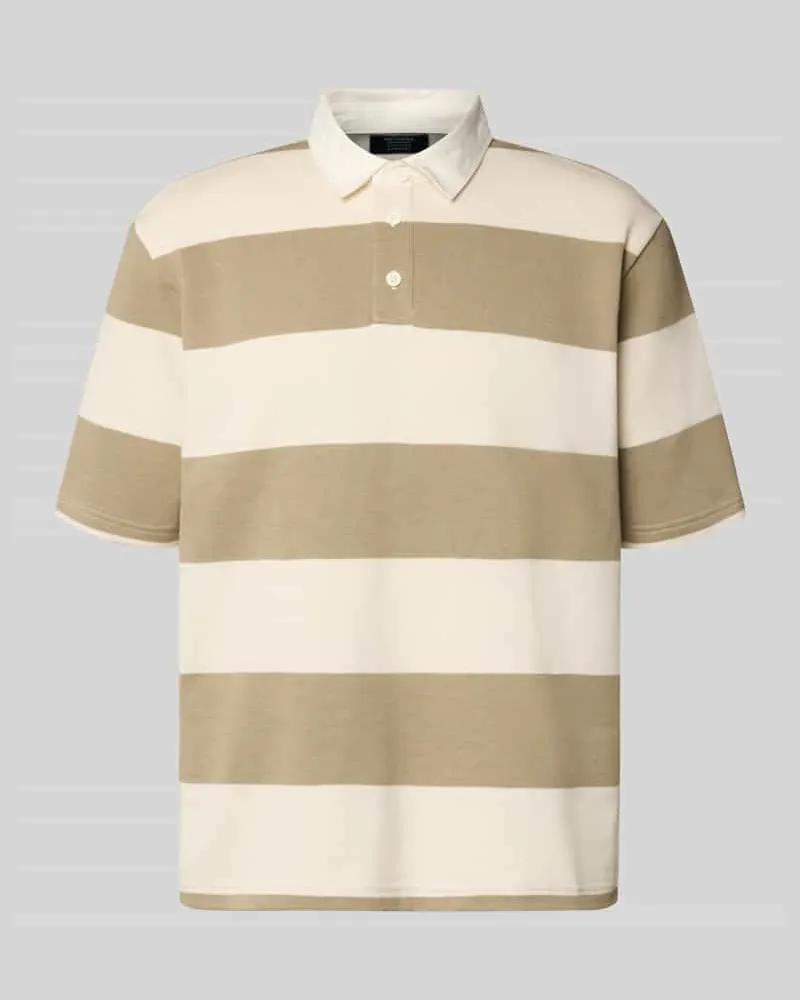 McNeal Relaxed Fit Poloshirt im Allover-Look Beige