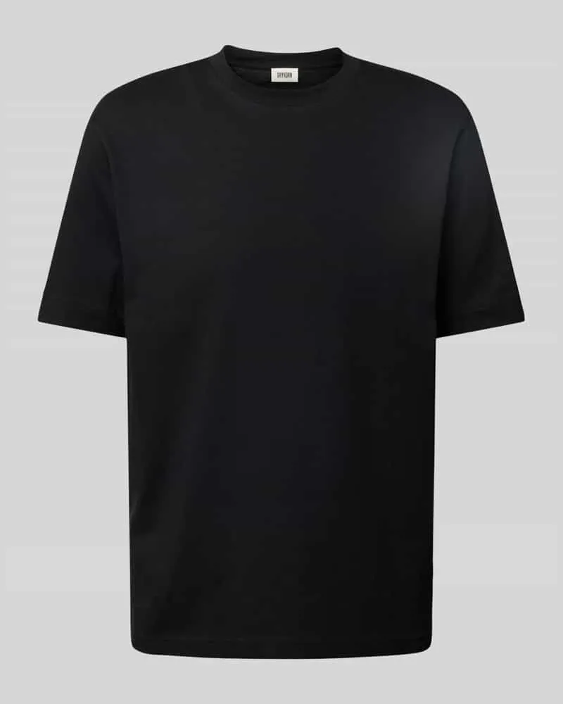 Drykorn T-Shirt mit geripptem Rundhalsausschnitt Modell 'RAPHAEL 