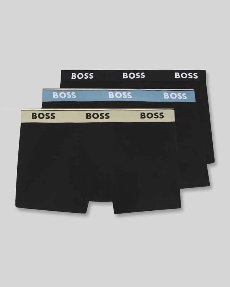 HUGO BOSS Trunks aus Baumwoll-Mix im 3er-Pack Black