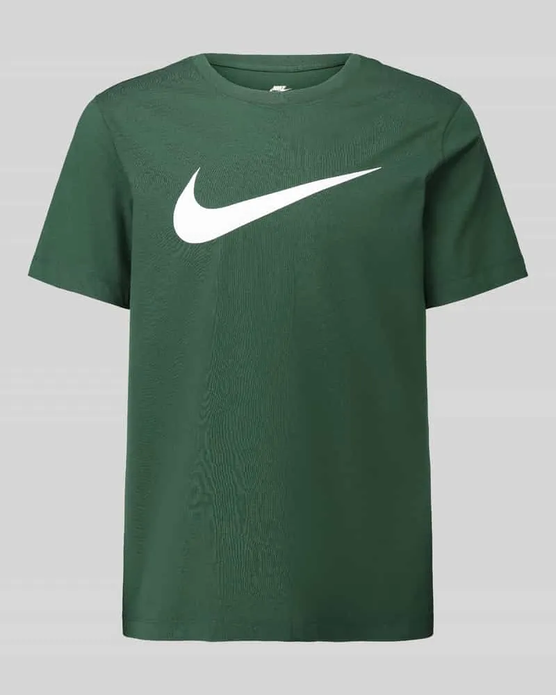 Nike Regular Fit T-Shirt aus reiner Baumwolle Dunkelgruen
